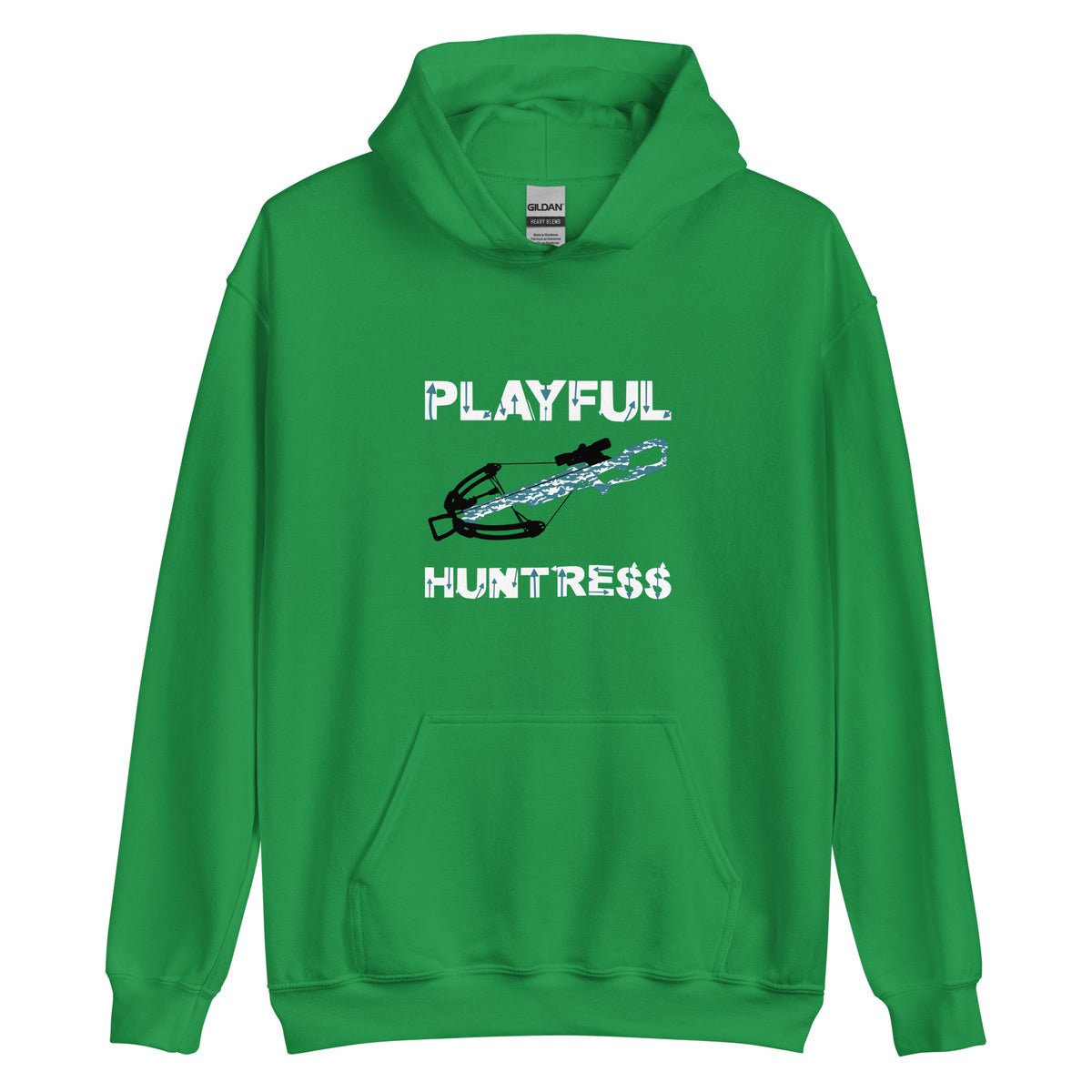 Playful Huntress -Black/Teal/White (Unisex) Hoodie