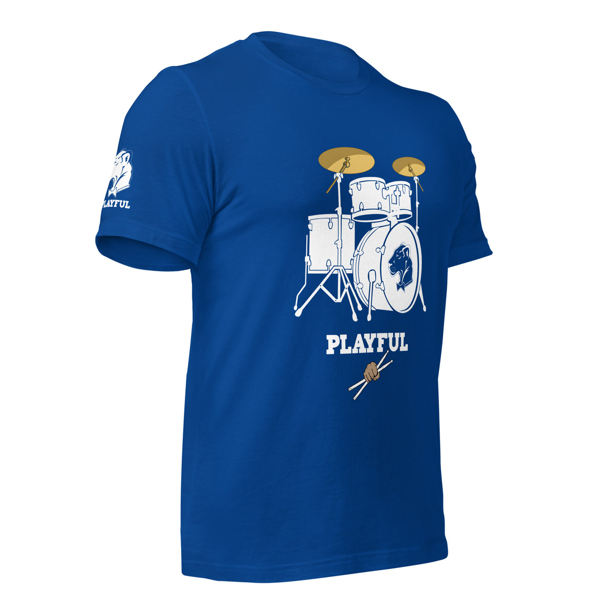 Playful Drummer - White (Unisex) Tee