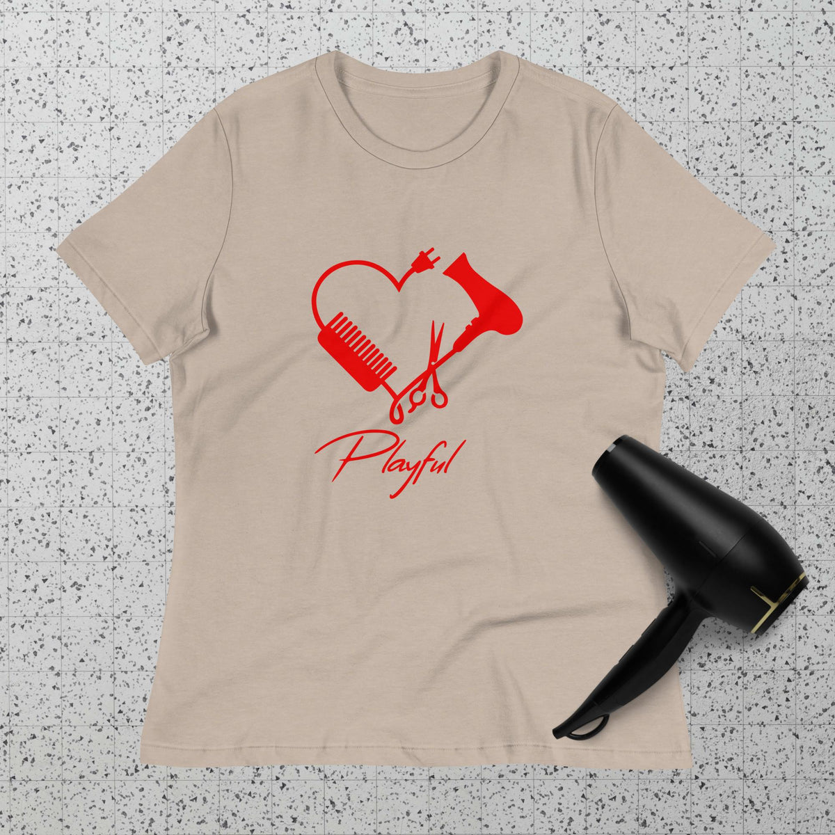 Playful Hair Stylist Ladies Relaxed T-Shirt