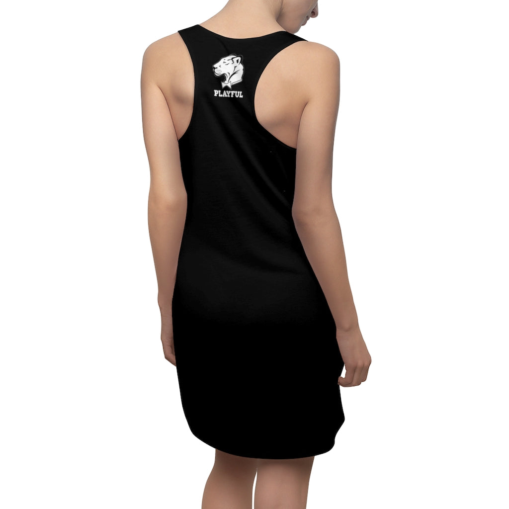 Playful Ladies Black Racerback Dress