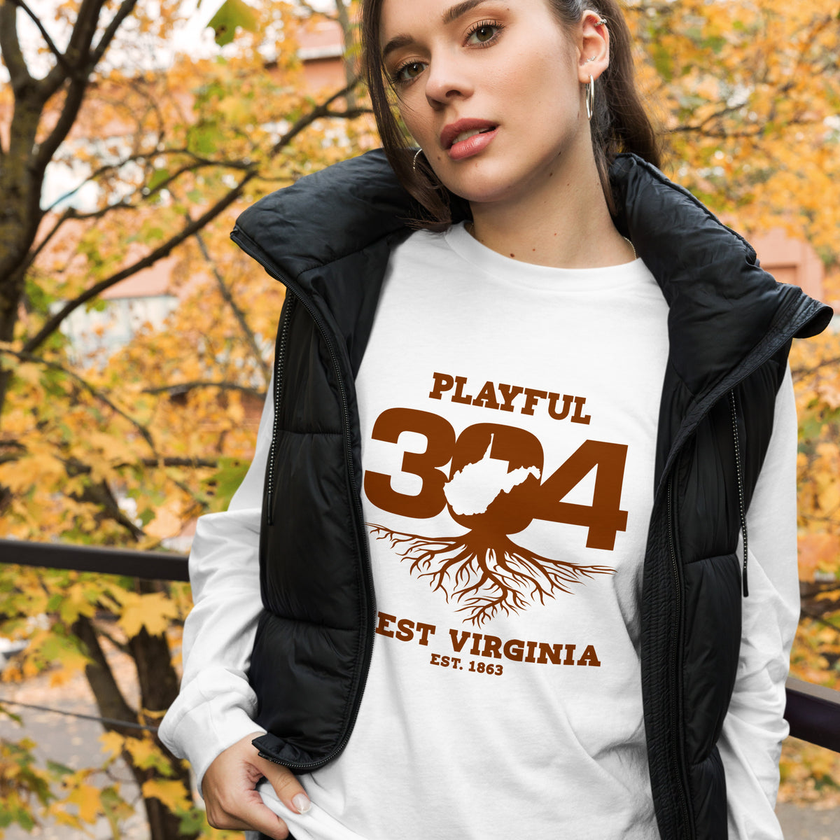 Playful WV - Brown (Unisex) Long Sleeve Tee