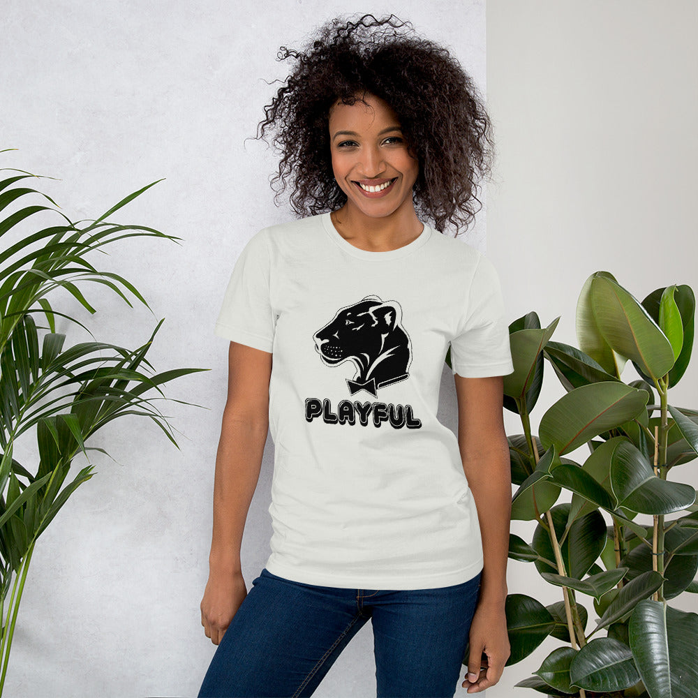 Playful Bubble Black Logo Short-Sleeve (Unisex) T-Shirt