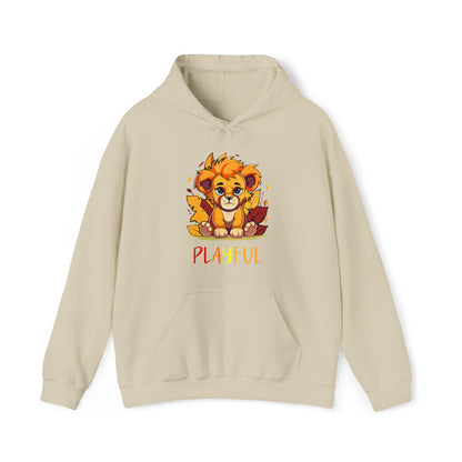 Playful Lion Cub Fall (Unisex) Heavy Blend™ Hooded Sweatshirt