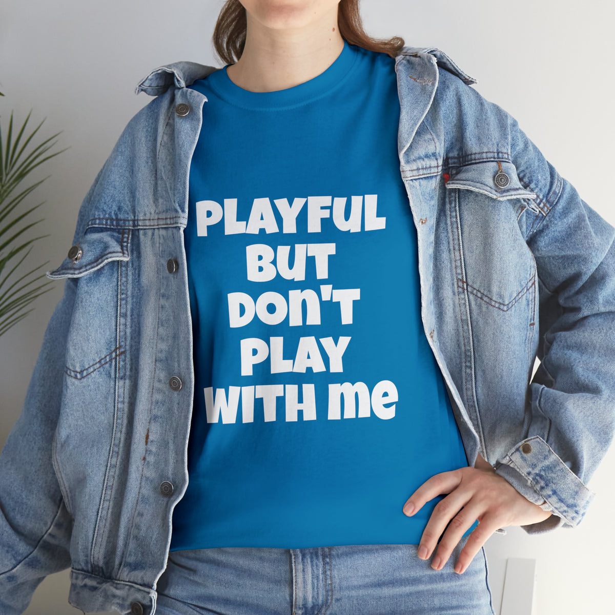 Playful But Don't Play With Me (Unisex) Heavy Cotton Tee