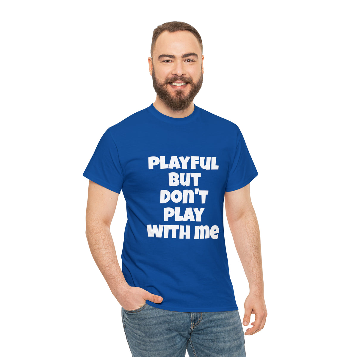 Playful But Don't Play With Me (Unisex) Heavy Cotton Tee