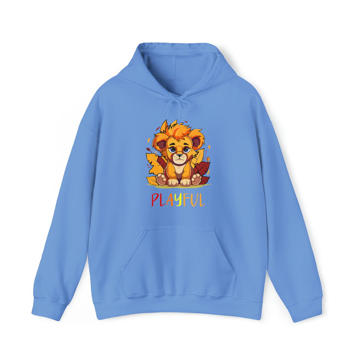 Playful Lion Cub Fall (Unisex) Heavy Blend™ Hooded Sweatshirt