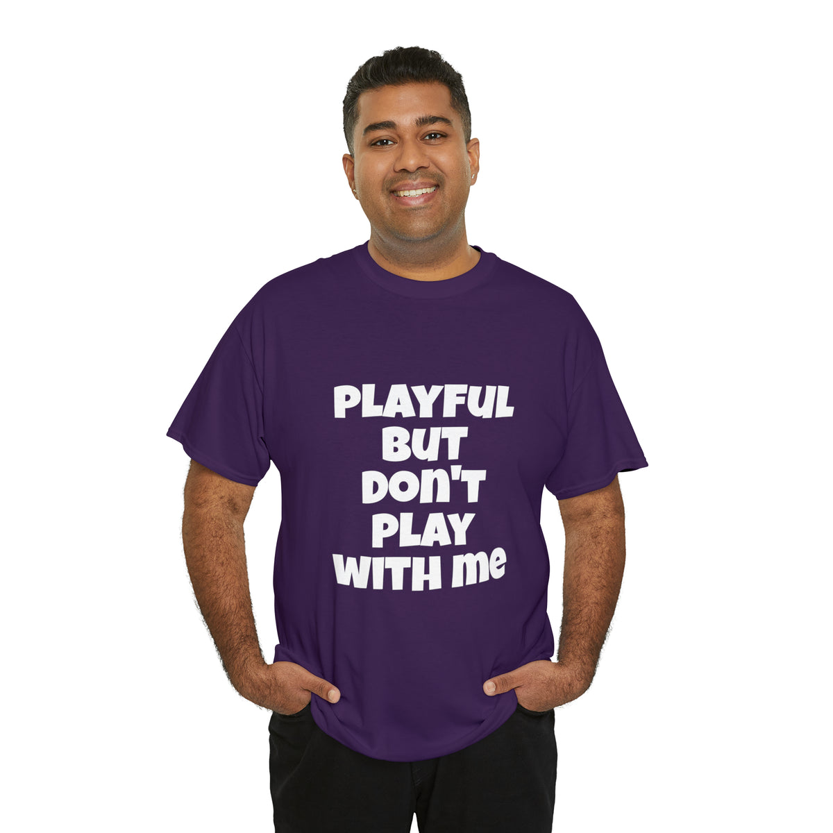 Playful But Don't Play With Me (Unisex) Heavy Cotton Tee