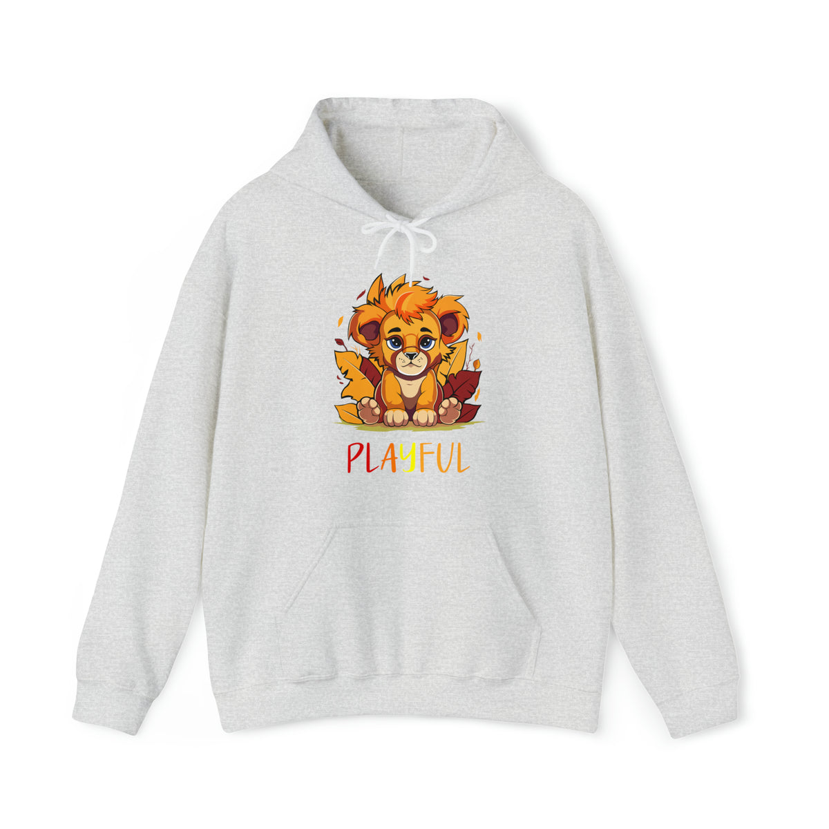 Playful Lion Cub Fall (Unisex) Heavy Blend™ Hooded Sweatshirt