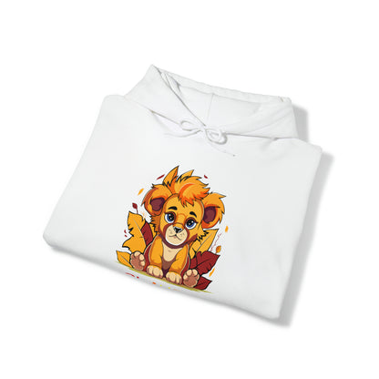 Playful Lion Cub Fall (Unisex) Heavy Blend™ Hooded Sweatshirt