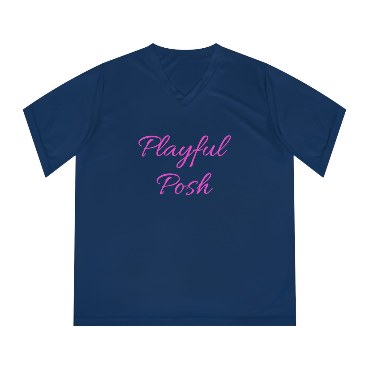 Playful Posh Ladies Performance V-Neck T-Shirt