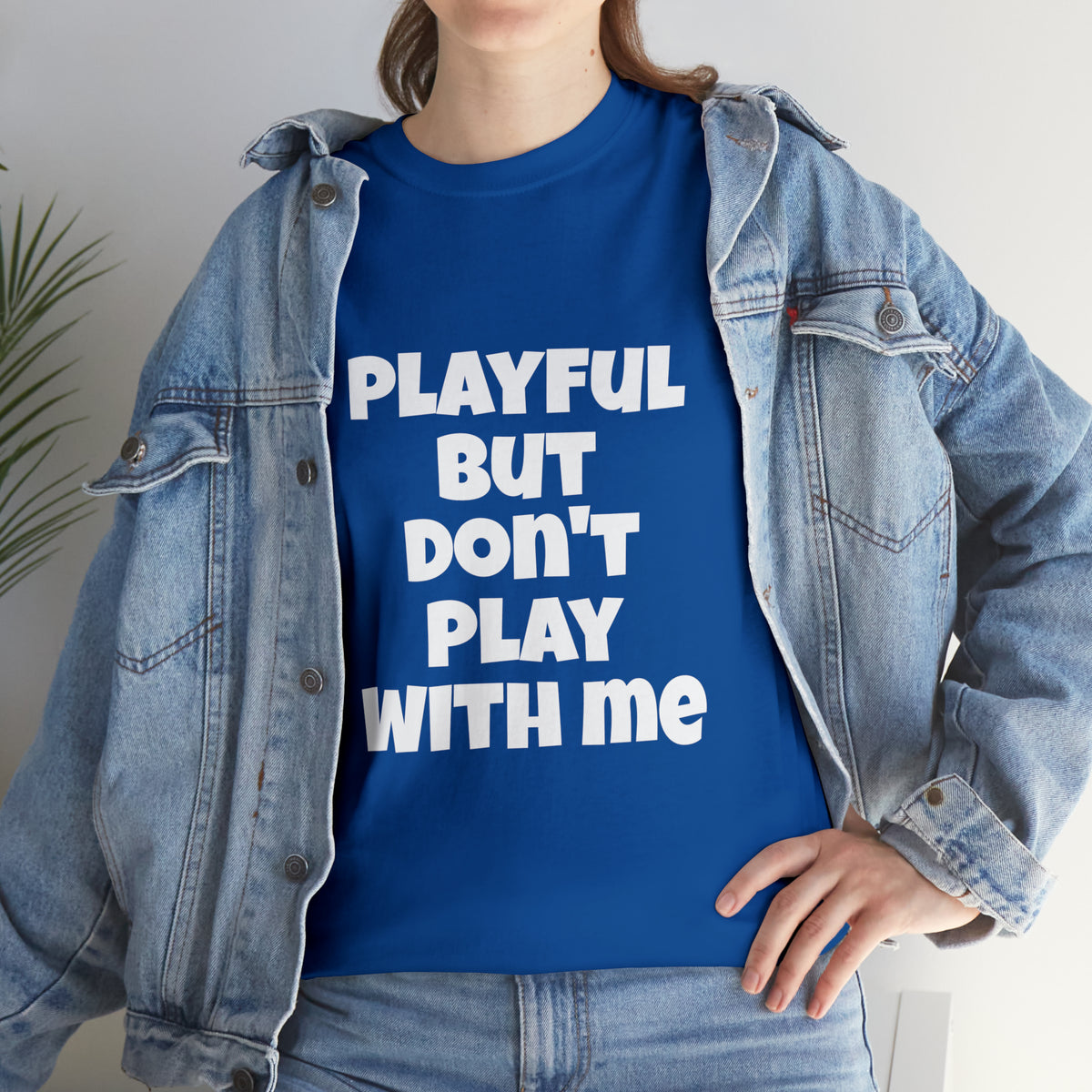 Playful But Don't Play With Me (Unisex) Heavy Cotton Tee