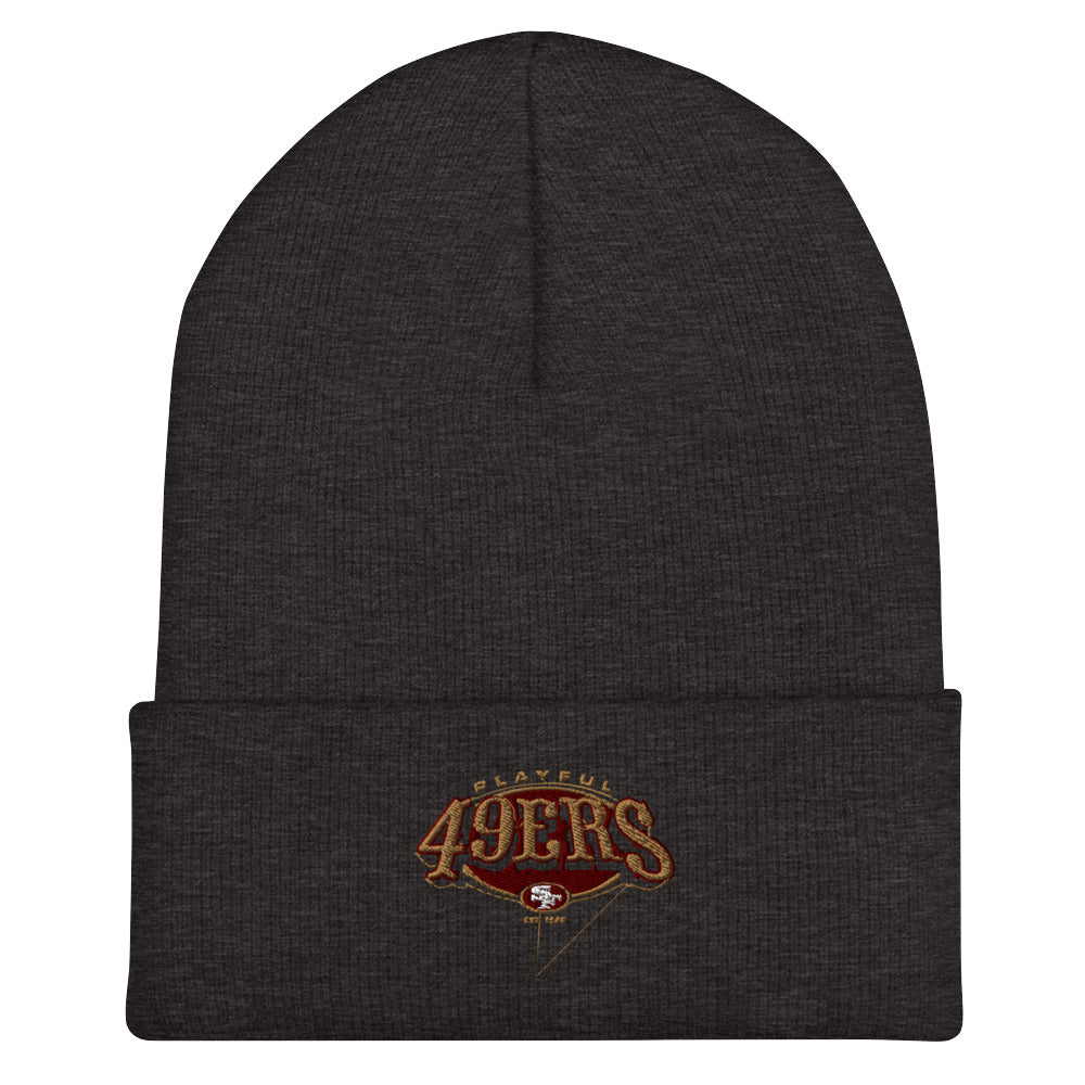 Playful 49ers Cuffed Beanie
