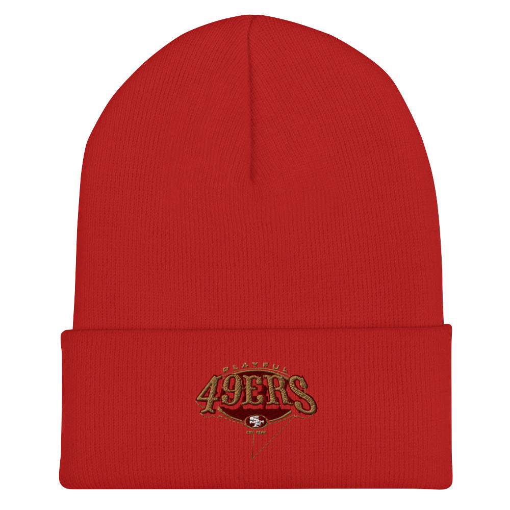 Playful 49ers Cuffed Beanie