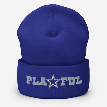 Playful Cowboys Cuffed Beanie