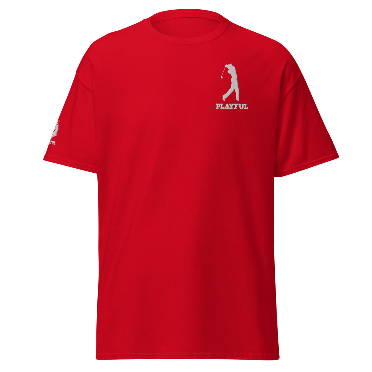 Playful Golfer Embroidered Men's Classic Tee