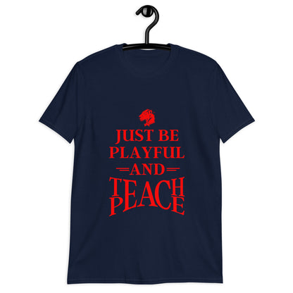 Playful Teach Peace - Red (Unisex) T-Shirt