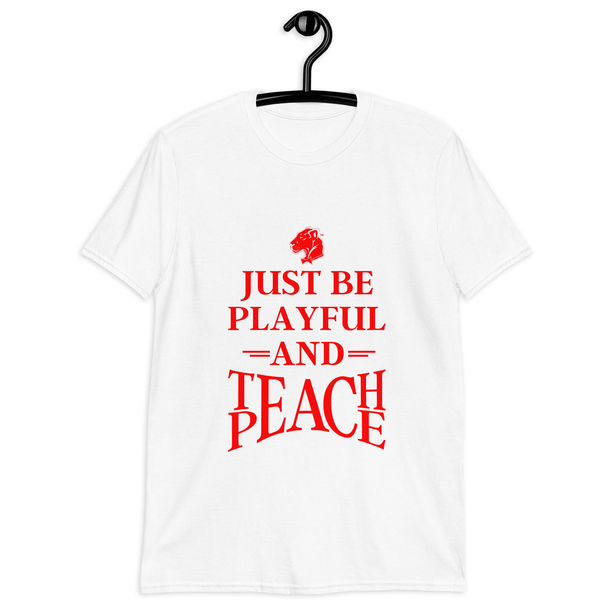 Playful Teach Peace - Red (Unisex) T-Shirt