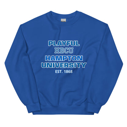 Playful Hampton University (Unisex) Sweatshirt