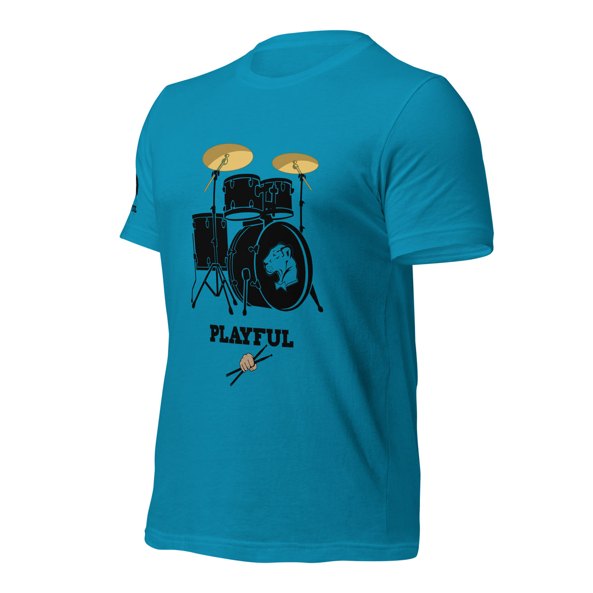 Playful Drummer - Black (Unisex) Tee