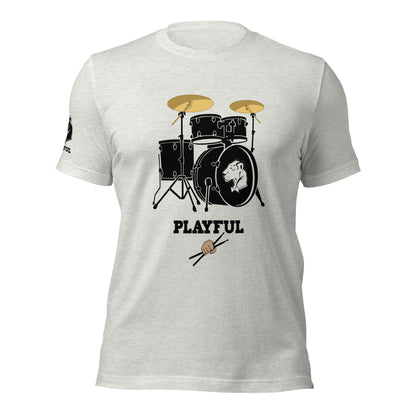 Playful Drummer - Black (Unisex) Tee