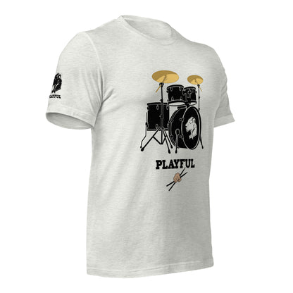Playful Drummer - Black (Unisex) Tee