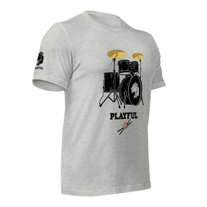 Playful Drummer - Black (Unisex) Tee