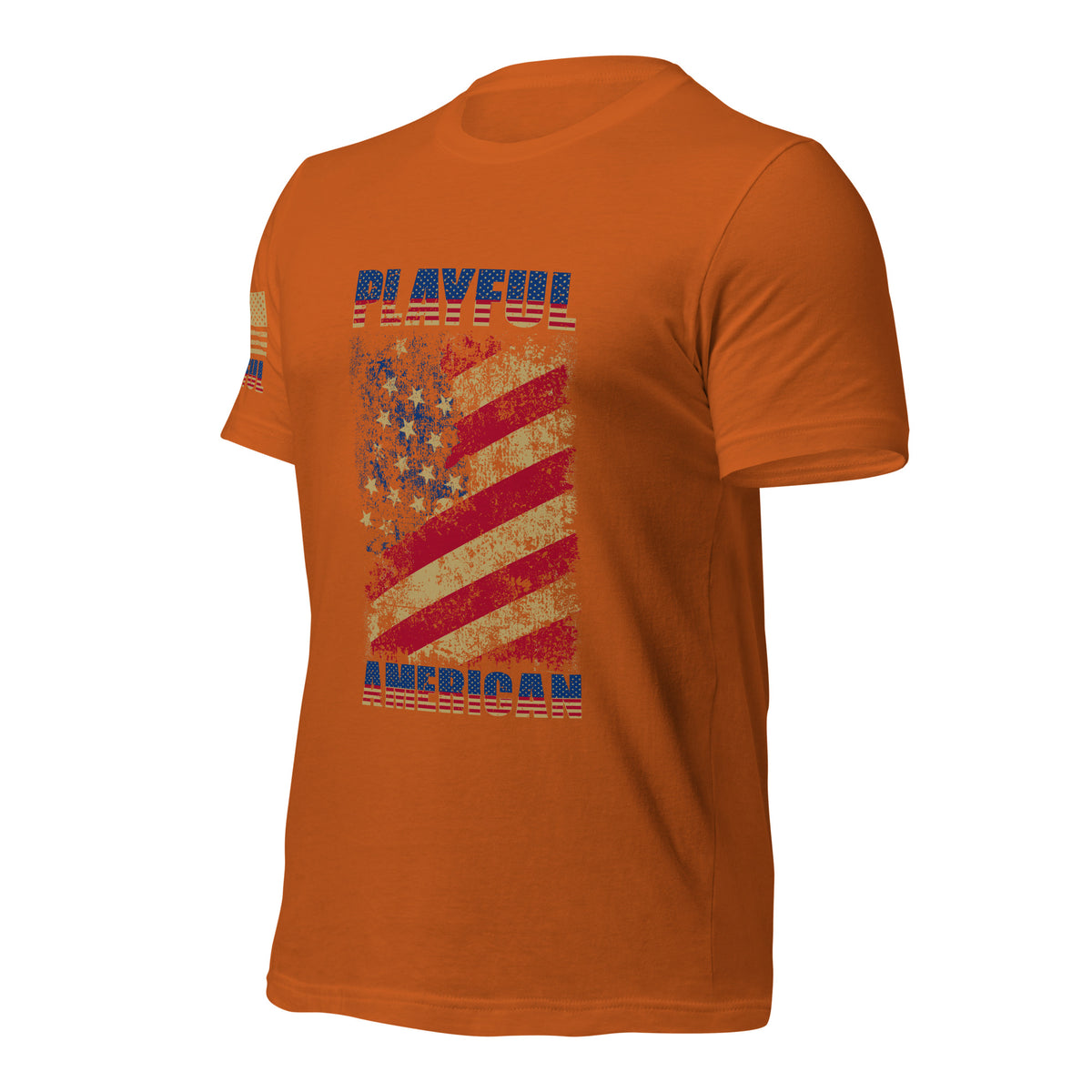 Playful American Rustic Flag (Unisex) T-Shirt