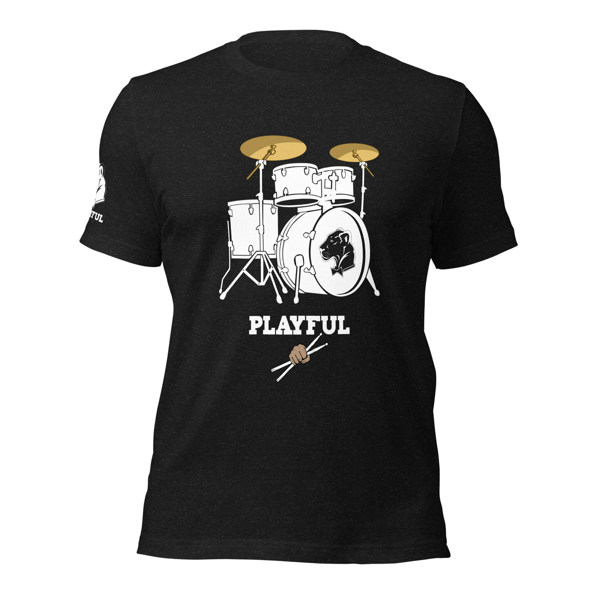 Playful Drummer - White (Unisex) Tee