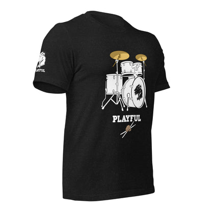 Playful Drummer - White (Unisex) Tee