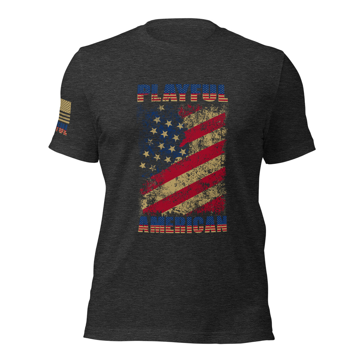 Playful American Rustic Flag (Unisex) T-Shirt