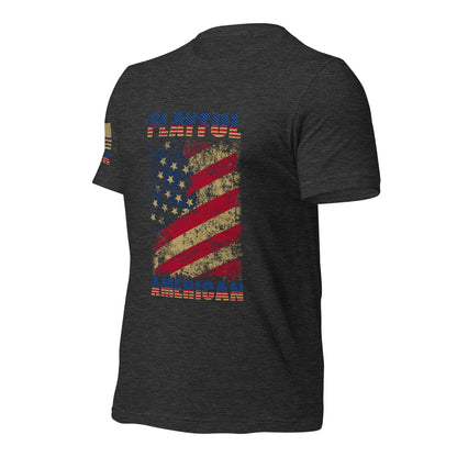 Playful American Rustic Flag (Unisex) T-Shirt