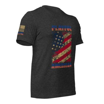 Playful American Rustic Flag (Unisex) T-Shirt