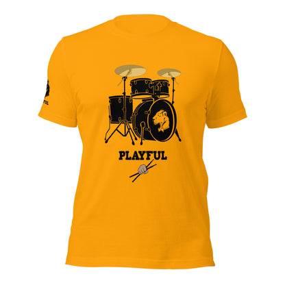 Playful Drummer - Black (Unisex) Tee