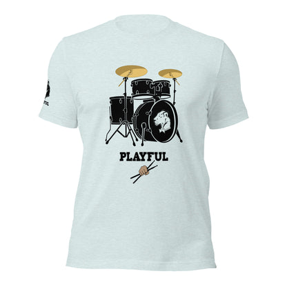 Playful Drummer - Black (Unisex) Tee