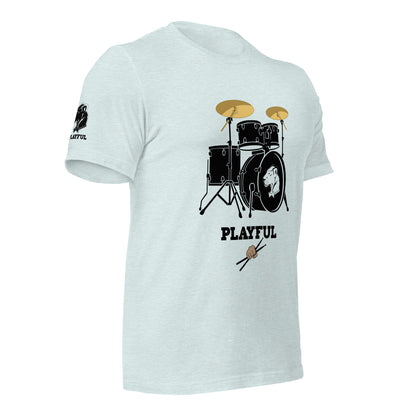 Playful Drummer - Black (Unisex) Tee