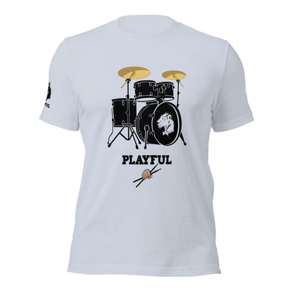 Playful Drummer - Black (Unisex) Tee