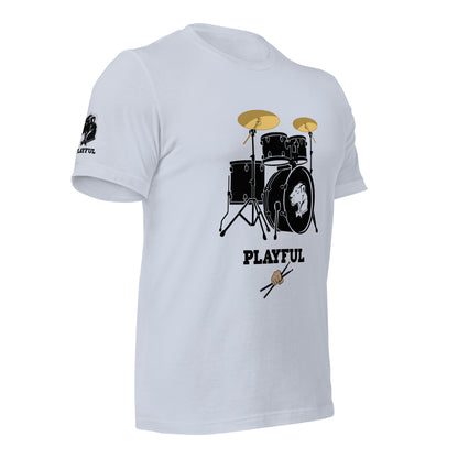 Playful Drummer - Black (Unisex) Tee
