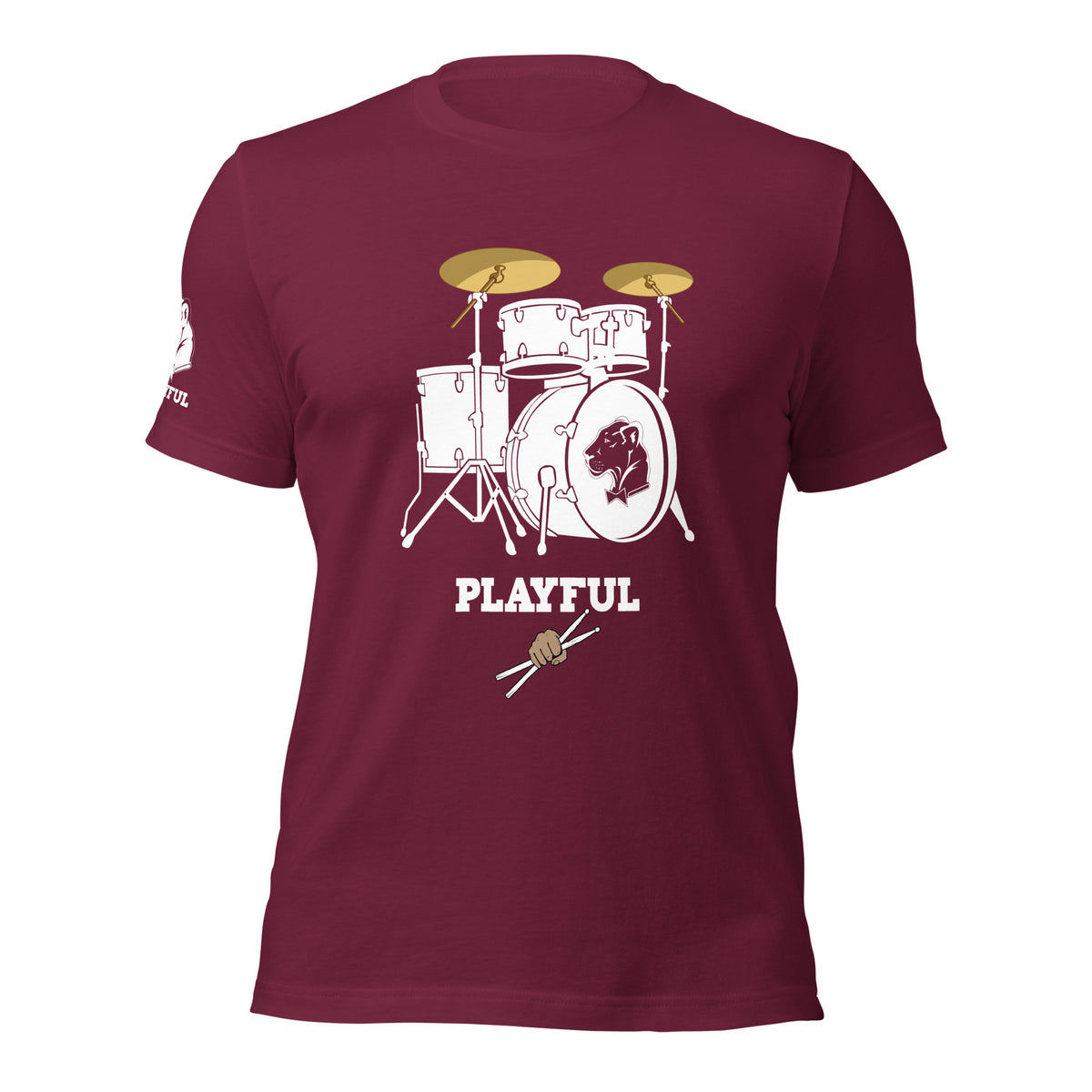 Playful Drummer - White (Unisex) Tee
