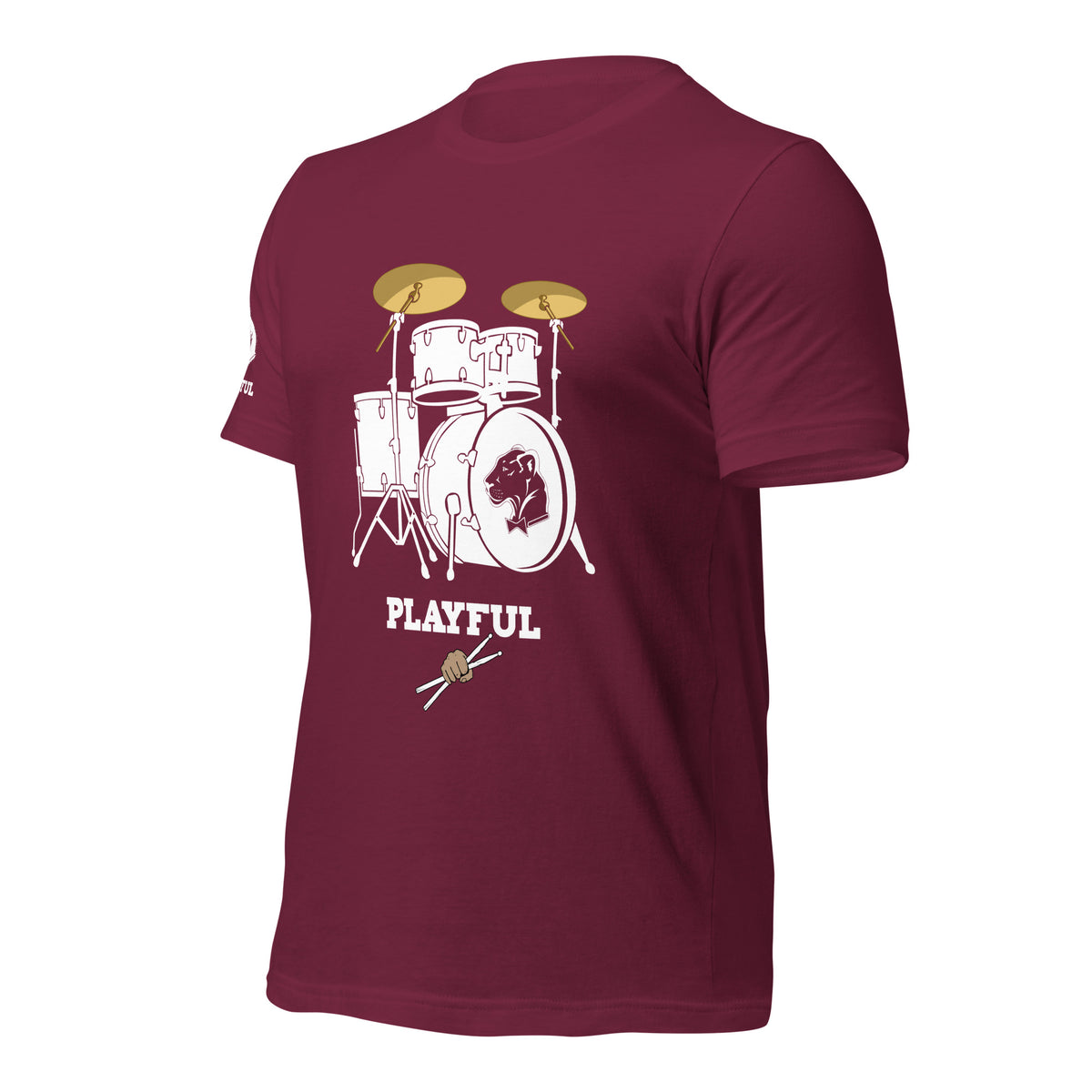 Playful Drummer - White (Unisex) Tee