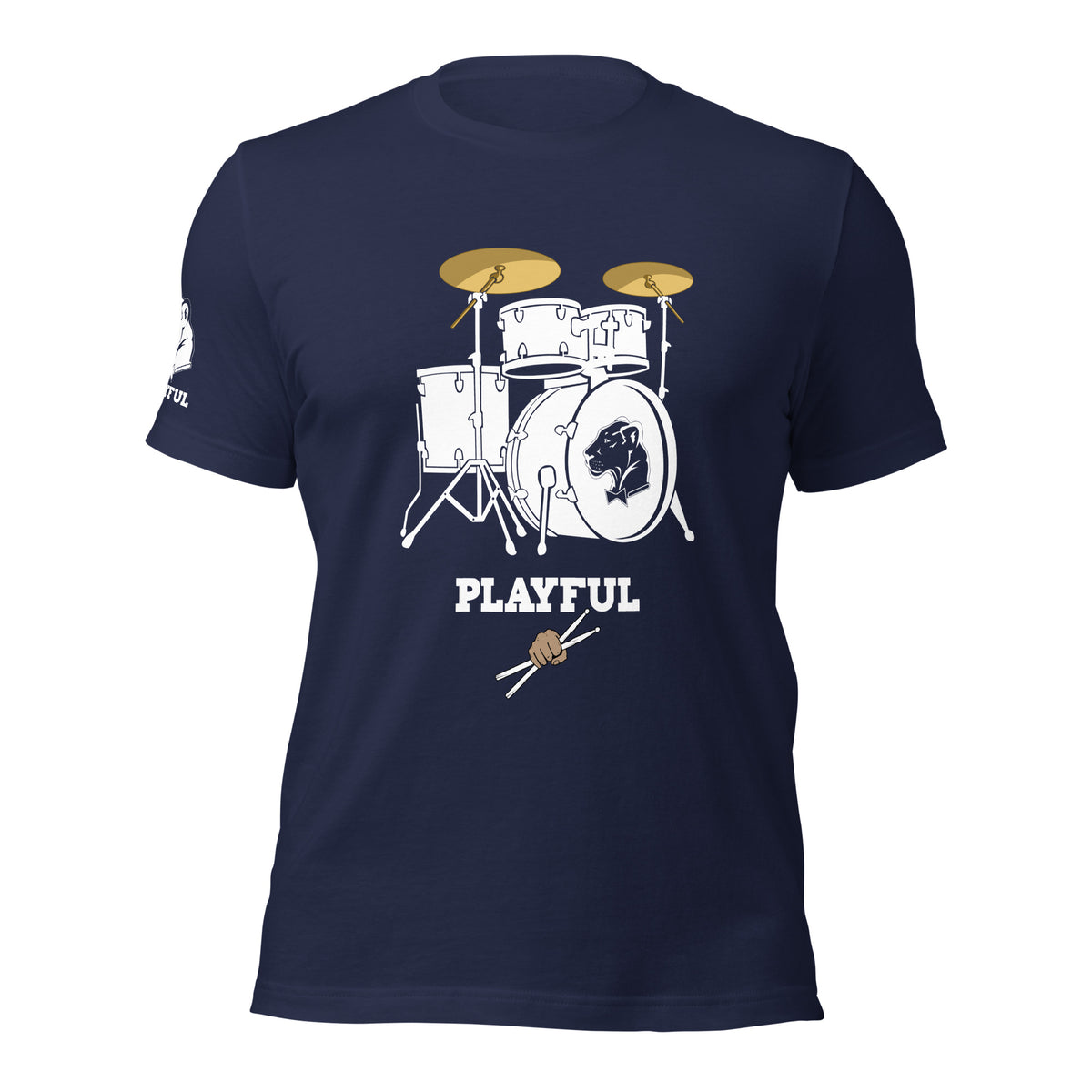 Playful Drummer - White (Unisex) Tee