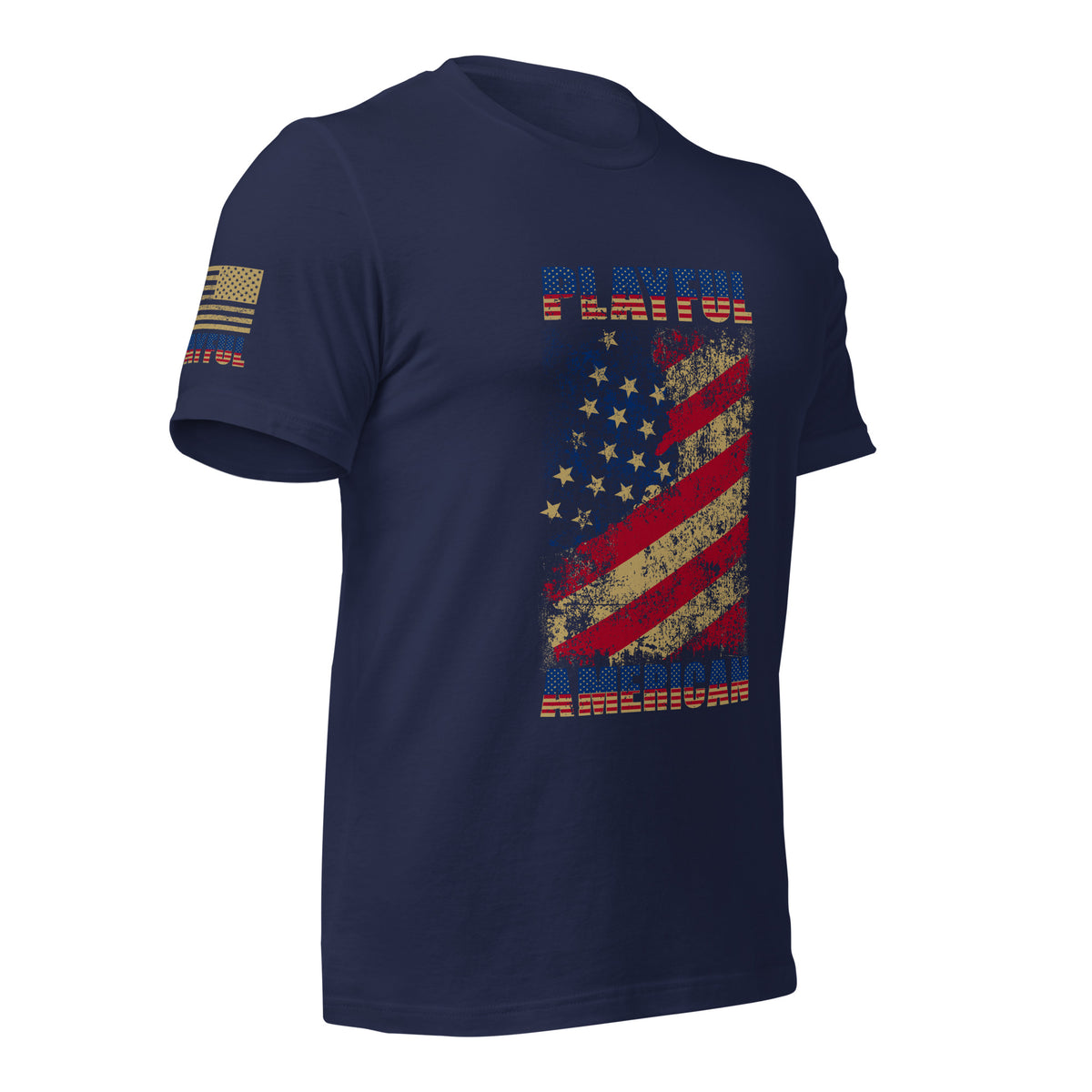 Playful American Rustic Flag (Unisex) T-Shirt