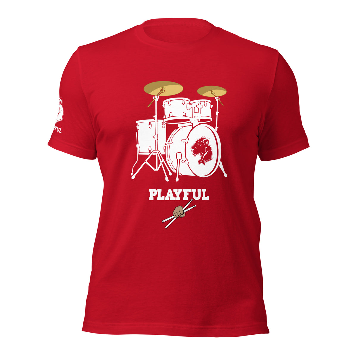 Playful Drummer - White (Unisex) Tee