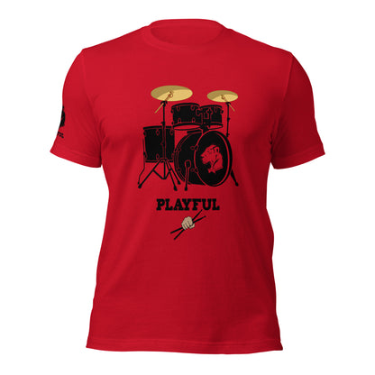 Playful Drummer - Black (Unisex) Tee