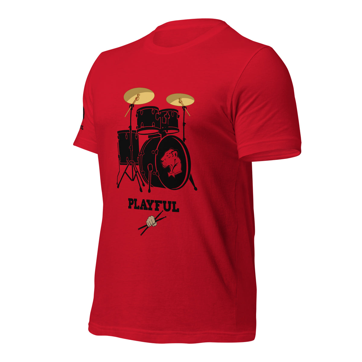 Playful Drummer - Black (Unisex) Tee
