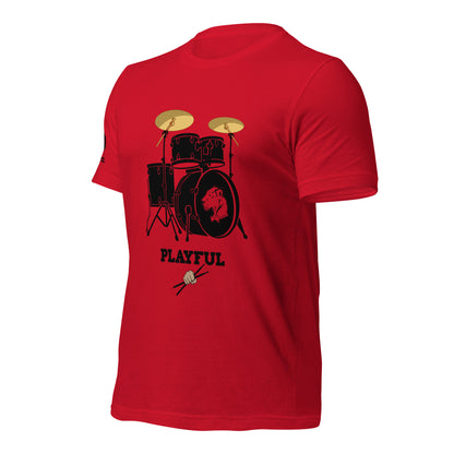 Playful Drummer - Black (Unisex) Tee