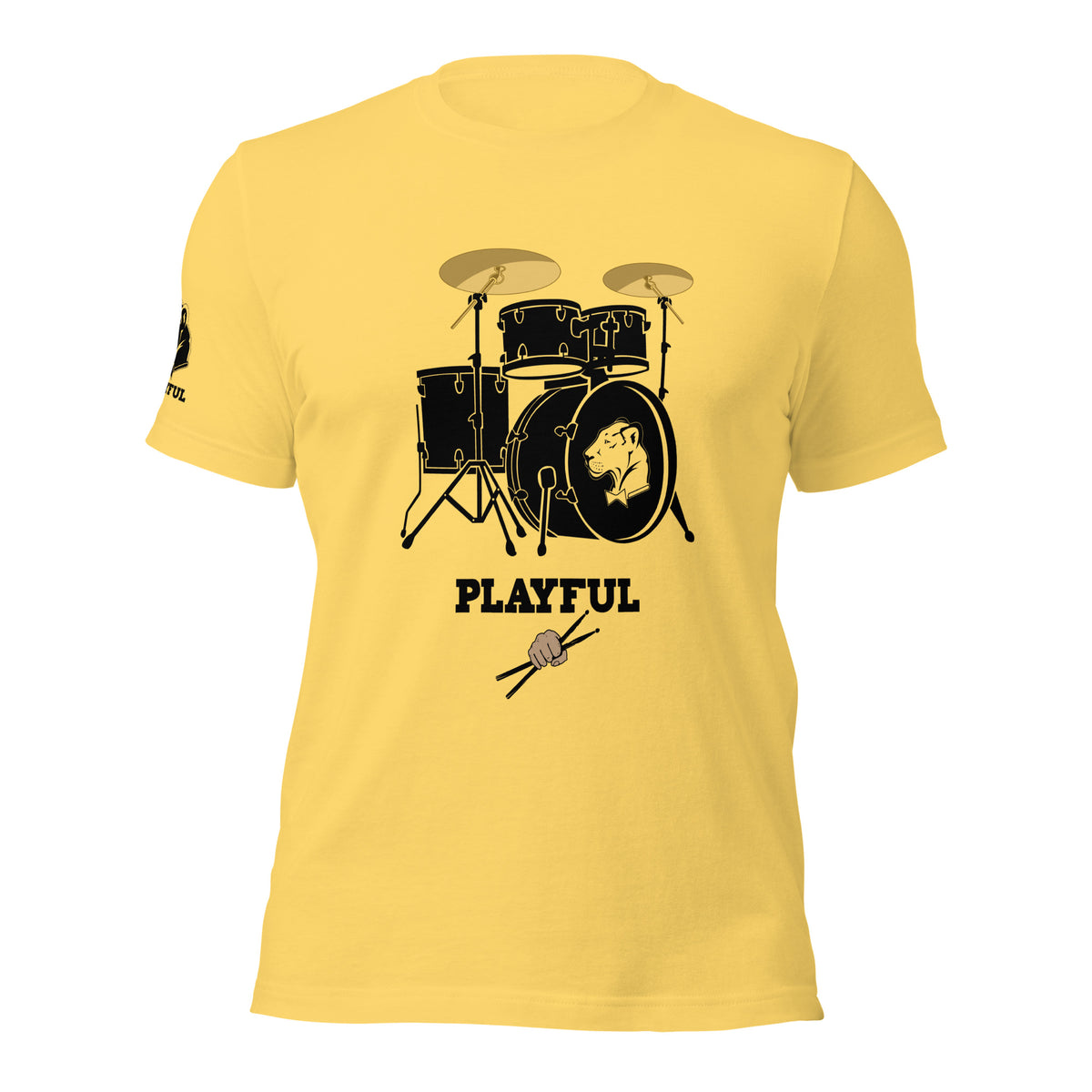 Playful Drummer - Black (Unisex) Tee