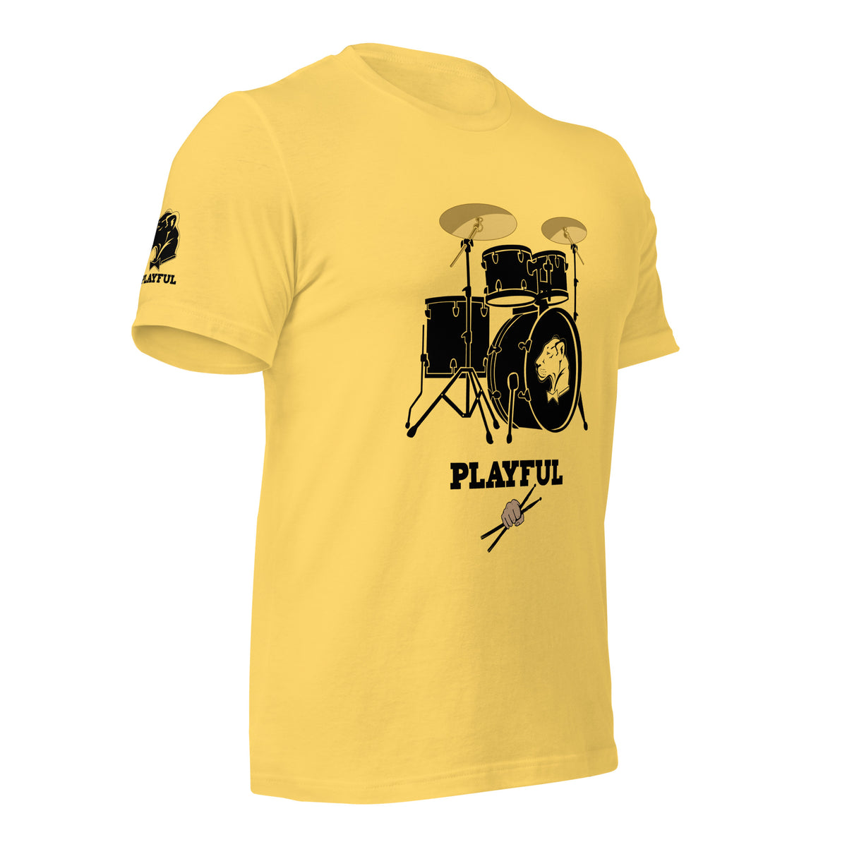 Playful Drummer - Black (Unisex) Tee