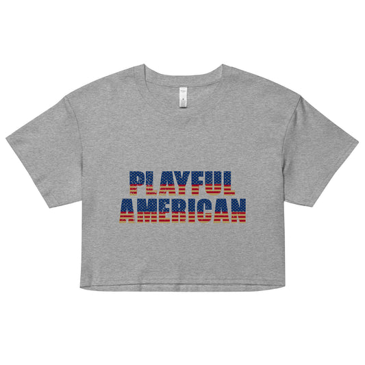 Playful American Ladies Crop Top