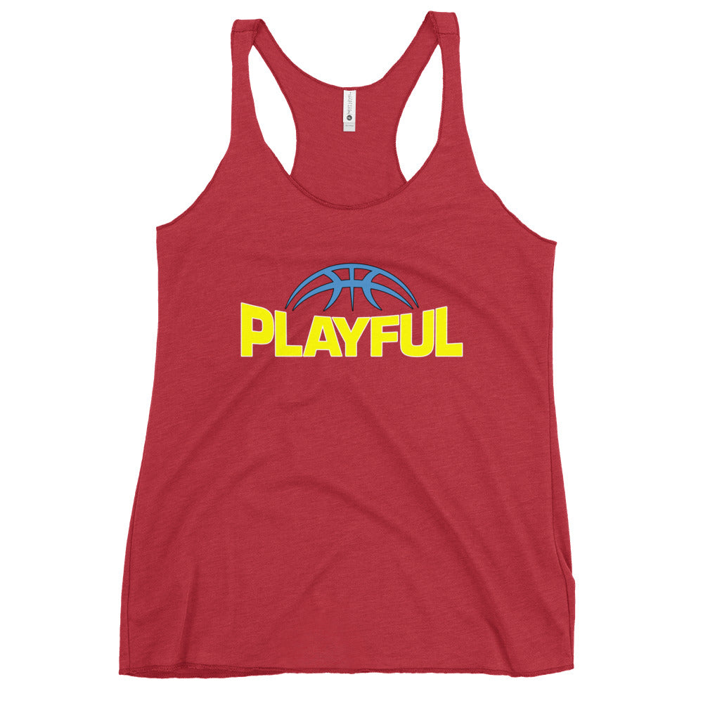 Playful Reese Ladies Racerback Tank