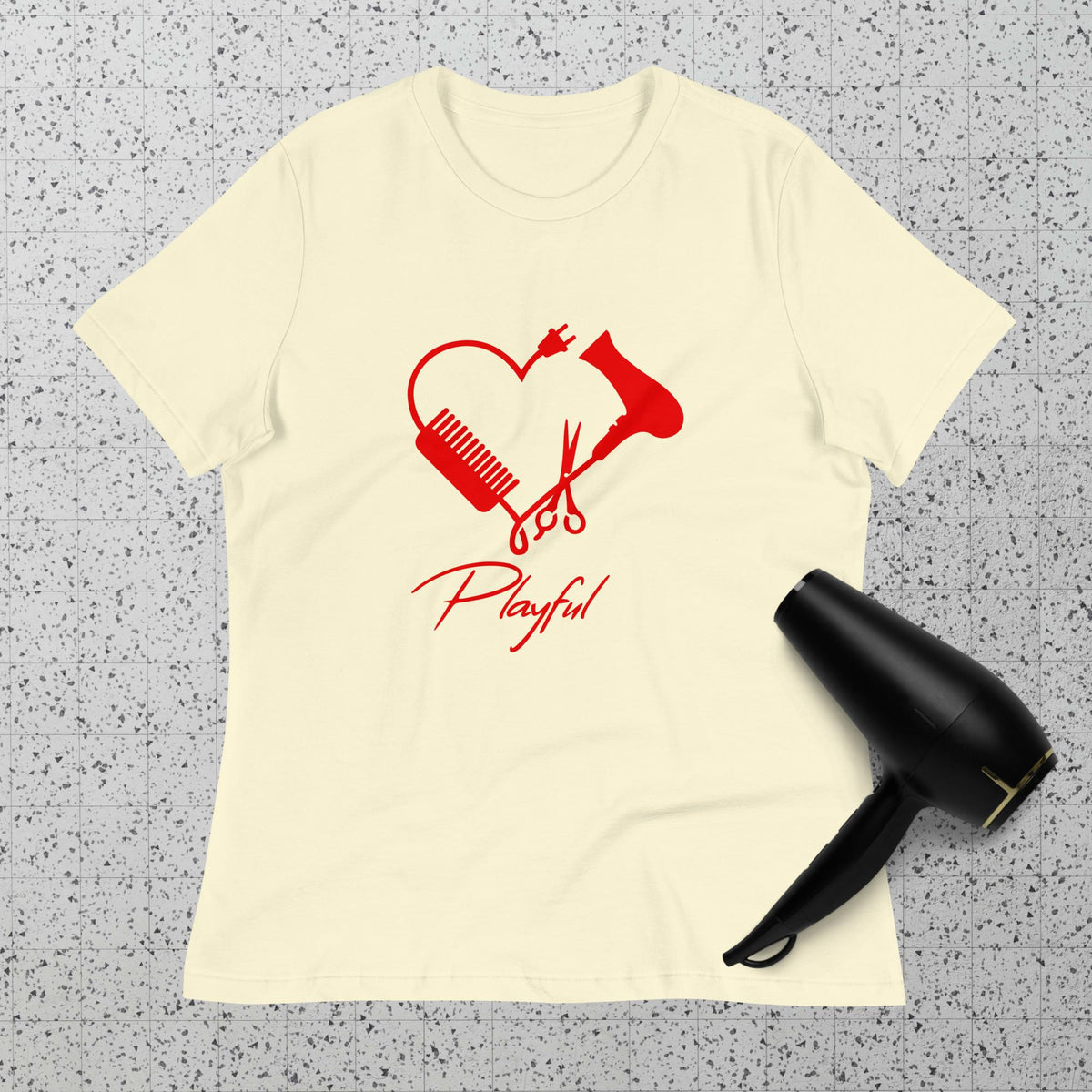 Playful Hair Stylist Ladies Relaxed T-Shirt
